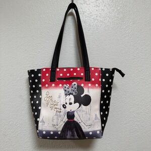 Disney Parks Love Minnie Mouse XOXO Polka Dots Tote Shoulder Bag‎ Purse